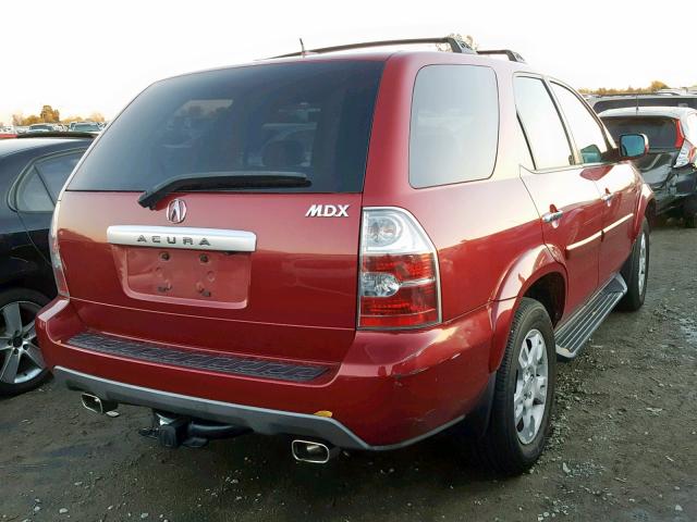 2HNYD18925H525297 - 2005 ACURA MDX TOURIN BURGUNDY photo 4