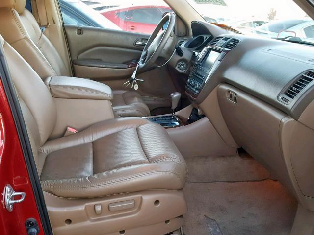 2HNYD18925H525297 - 2005 ACURA MDX TOURIN BURGUNDY photo 5