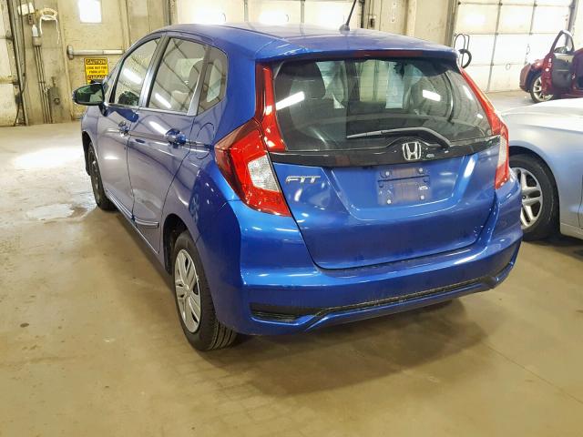 3HGGK5H42KM722150 - 2019 HONDA FIT LX BLUE photo 3