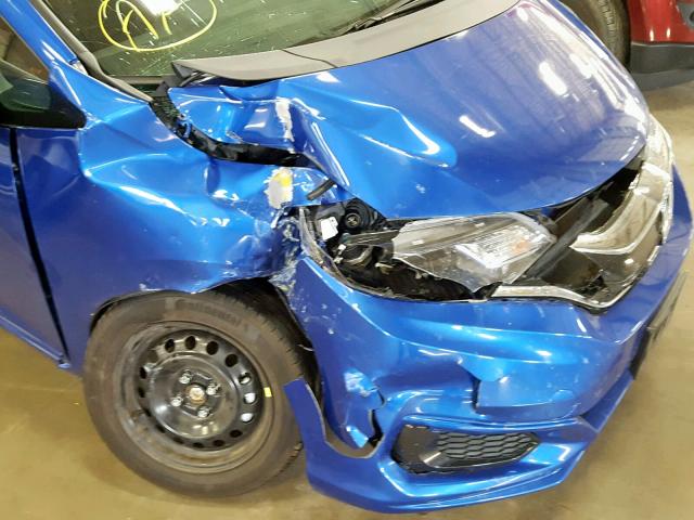 3HGGK5H42KM722150 - 2019 HONDA FIT LX BLUE photo 9