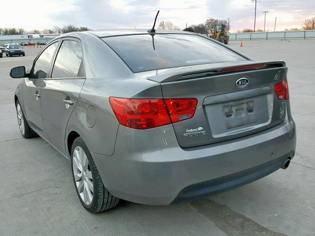 KNAFW4A35C5494725 - 2012 KIA FORTE SX GRAY photo 3