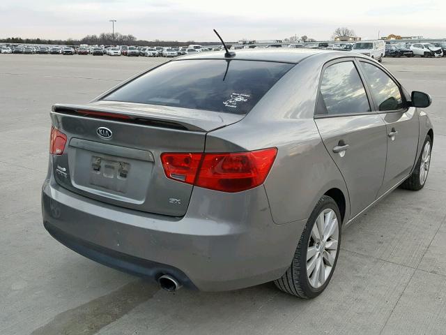 KNAFW4A35C5494725 - 2012 KIA FORTE SX GRAY photo 4