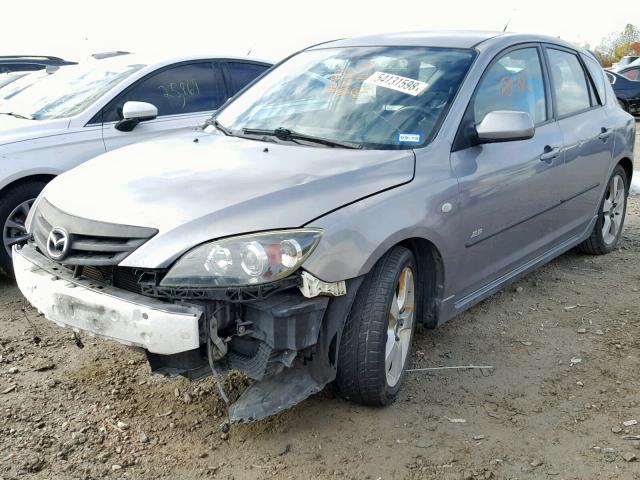 JM1BK143341168230 - 2004 MAZDA 3 HATCHBAC GRAY photo 2