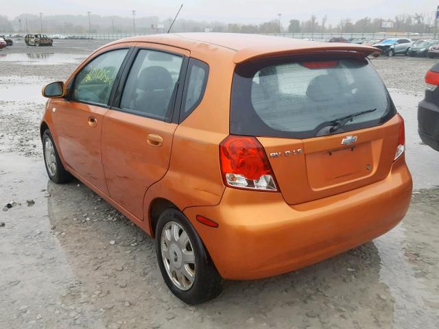 KL1TD62615B490070 - 2005 CHEVROLET AVEO BASE ნარინჯისფერი ფოტო 3