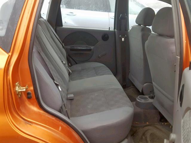 KL1TD62615B490070 - 2005 CHEVROLET AVEO BASE ნარინჯისფერი ფოტო 6