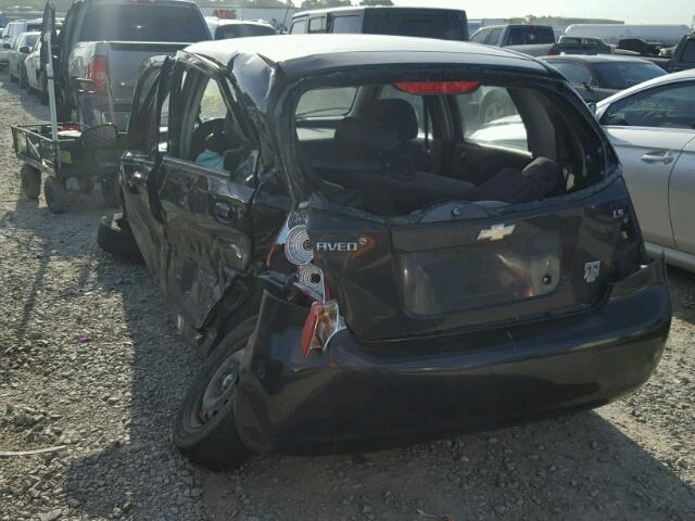 KL1TD66687B791223 - 2007 CHEVROLET AVEO BASE Қара фото 3