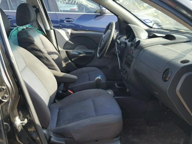 KL1TD66687B791223 - 2007 CHEVROLET AVEO BASE Қара фото 5