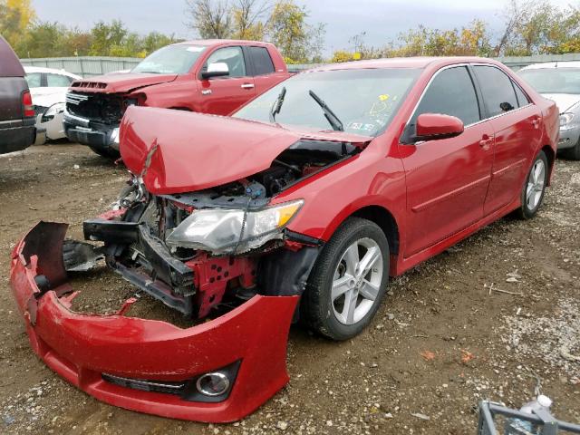 4T1BF1FK4CU533533 - 2012 TOYOTA CAMRY BASE RED photo 2