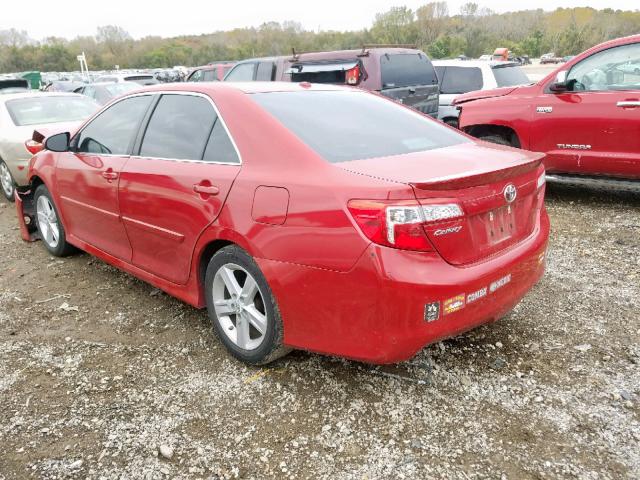 4T1BF1FK4CU533533 - 2012 TOYOTA CAMRY BASE RED photo 3