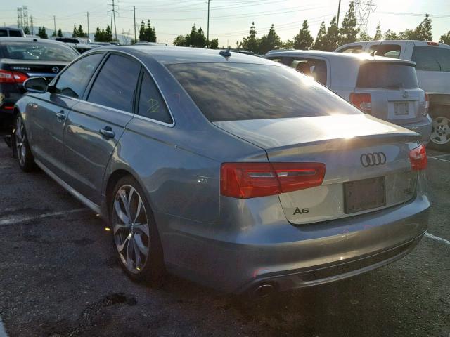 WAUHGAFC9CN143104 - 2012 AUDI A6 PRESTIG GRAY photo 3