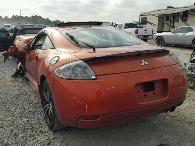 4A3AK44T56E047348 - 2006 MITSUBISHI ECLIPSE SE ORANGE photo 3