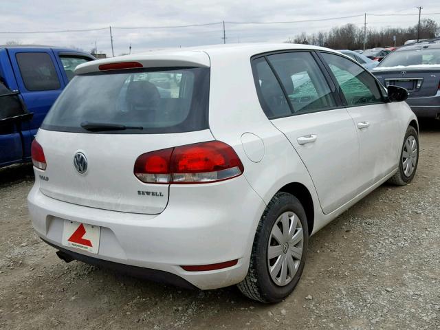 WVWDB7AJ4EW005038 - 2014 VOLKSWAGEN GOLF WHITE photo 4