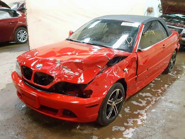 WBABW33455PL38996 - 2005 BMW 325 CI RED photo 2