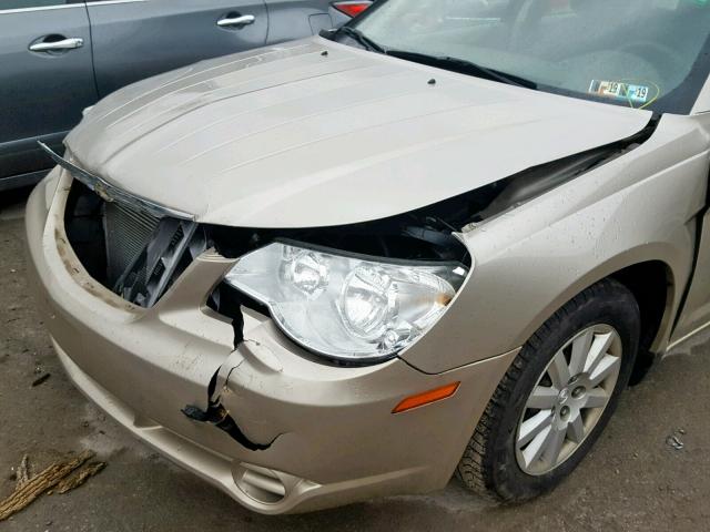 1C3LC46J58N197648 - 2008 CHRYSLER SEBRING LX GOLD photo 9