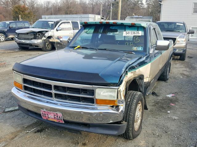 1B7GL23Y2PS180230 - 1993 DODGE DAKOTA GREEN photo 2