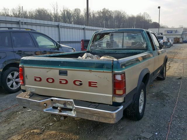 1B7GL23Y2PS180230 - 1993 DODGE DAKOTA GREEN photo 4