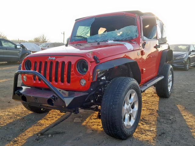 1C4AJWAG4FL650506 - 2015 JEEP WRANGLER S RED photo 2