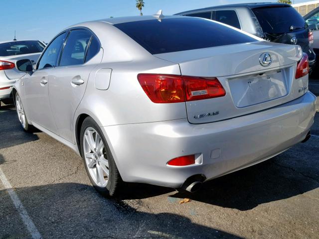 JTHBK262272058521 - 2007 LEXUS IS 250 SILVER photo 3