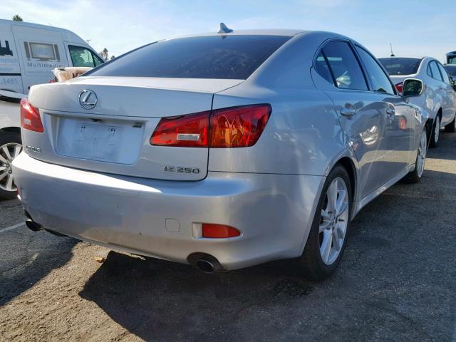 JTHBK262272058521 - 2007 LEXUS IS 250 SILVER photo 4