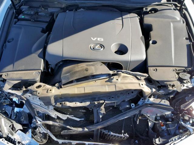 JTHBK262272058521 - 2007 LEXUS IS 250 SILVER photo 7