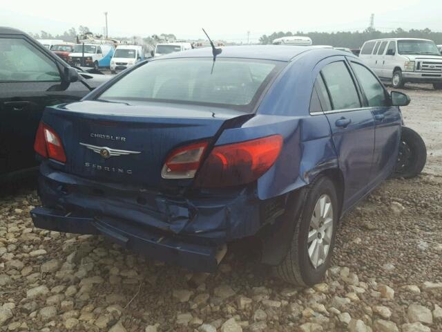 1C3LC46B89N540432 - 2009 CHRYSLER SEBRING LX BLUE photo 4