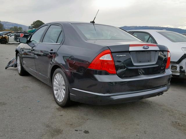 3FADP0L38AR335825 - 2010 FORD FUSION HYB BLACK photo 3