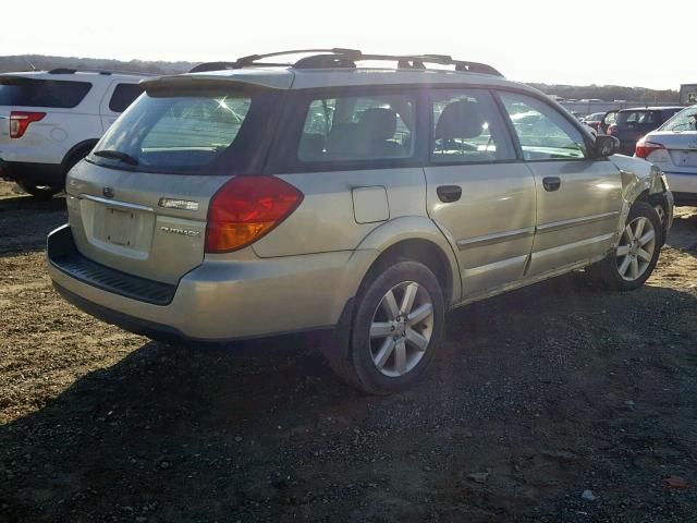 4S4BP61C376333943 - 2007 SUBARU LEGACY OUT TAN photo 4