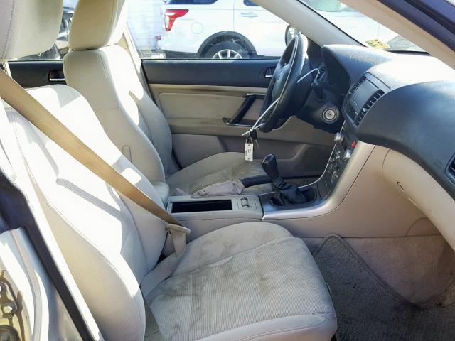 4S4BP61C376333943 - 2007 SUBARU LEGACY OUT TAN photo 5