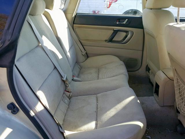 4S4BP61C376333943 - 2007 SUBARU LEGACY OUT TAN photo 6