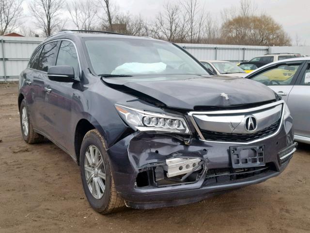 5FRYD4H80EB006235 - 2014 ACURA MDX ADVANC BLUE photo 1