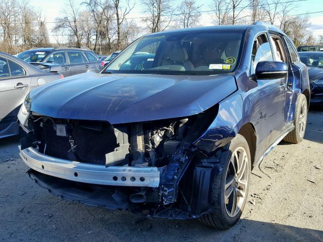 5FRYD4H86HB009628 - 2017 ACURA MDX ADVANC BLUE photo 2
