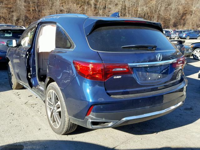 5FRYD4H86HB009628 - 2017 ACURA MDX ADVANC BLUE photo 3