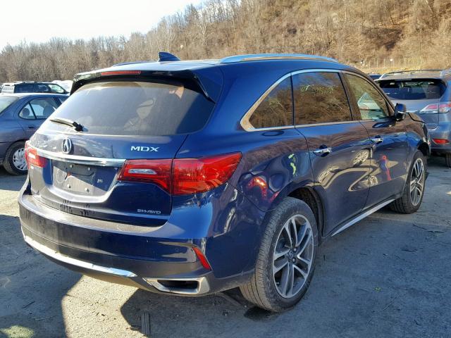 5FRYD4H86HB009628 - 2017 ACURA MDX ADVANC BLUE photo 4