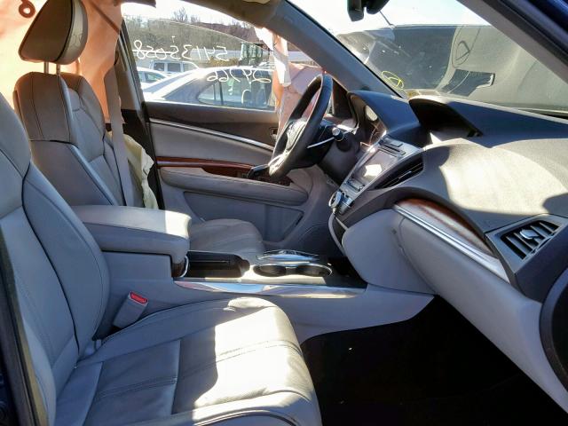 5FRYD4H86HB009628 - 2017 ACURA MDX ADVANC BLUE photo 5