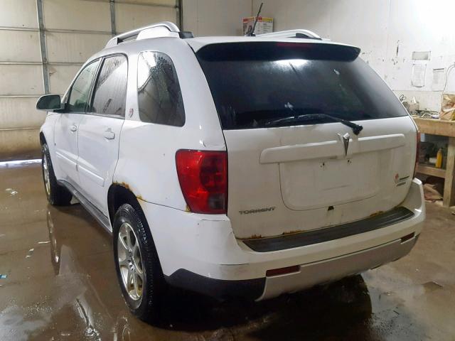 2CKDL43F386309893 - 2008 PONTIAC TORRENT WHITE photo 3