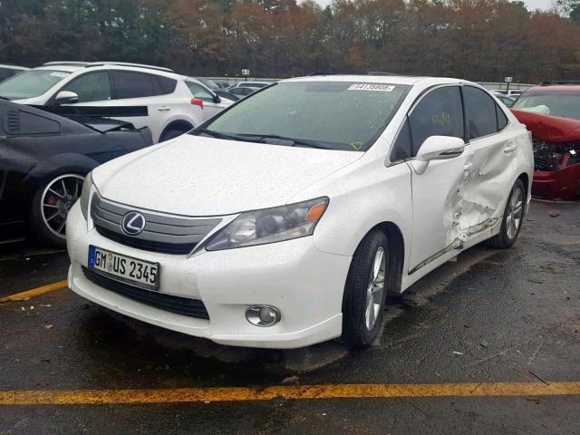 JTHBB1BA8A2021908 - 2010 LEXUS HS 250H WHITE photo 2