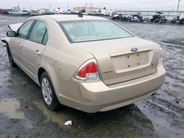 3FAHP06Z17R227024 - 2007 FORD FUSION S TAN photo 3