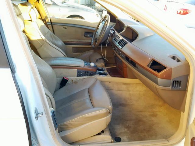 WBAGN63423DR09658 - 2003 BMW 745 LI WHITE photo 5