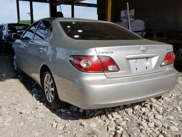 JTHBF30G836011883 - 2003 LEXUS ES 300 SILVER photo 3