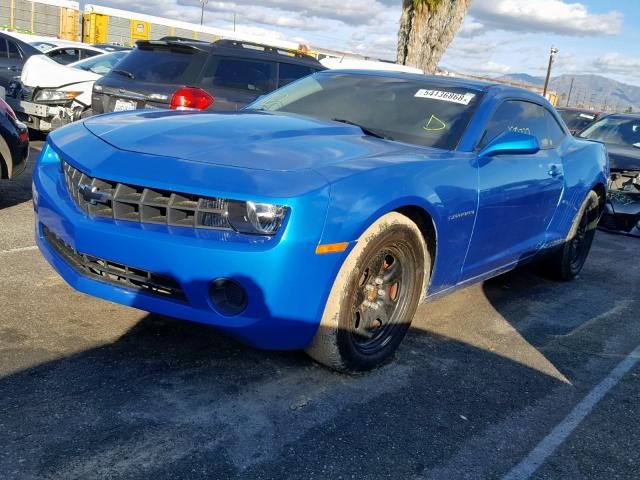 2G1FA1EV2A9204266 - 2010 CHEVROLET CAMARO LS BLUE photo 2