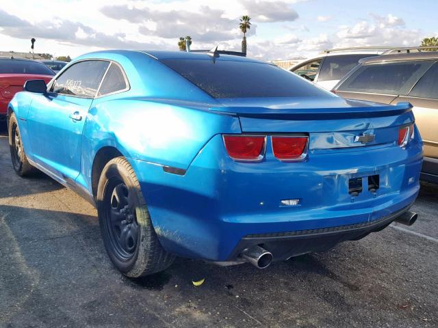 2G1FA1EV2A9204266 - 2010 CHEVROLET CAMARO LS BLUE photo 3