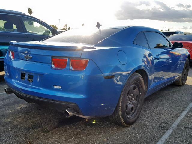 2G1FA1EV2A9204266 - 2010 CHEVROLET CAMARO LS BLUE photo 4