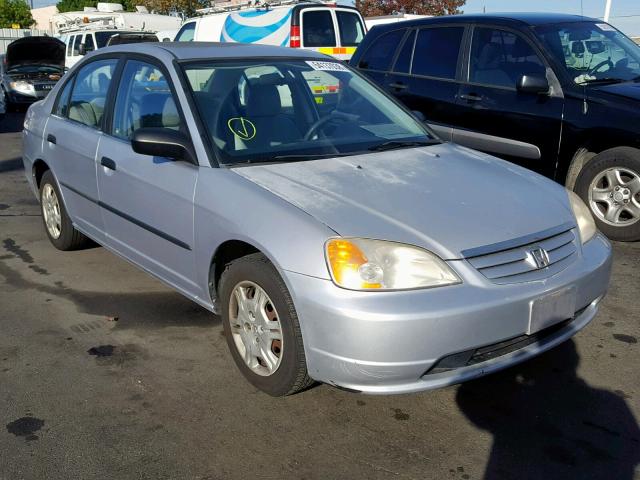 1HGES16211L038935 - 2001 HONDA CIVIC DX SILVER photo 1