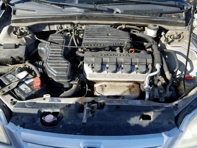 1HGES16211L038935 - 2001 HONDA CIVIC DX SILVER photo 7