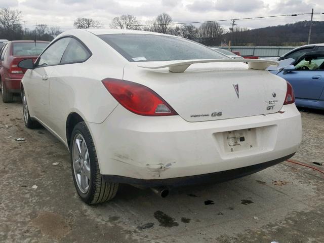 1G2ZH18N674204976 - 2007 PONTIAC G6 GT WHITE photo 3