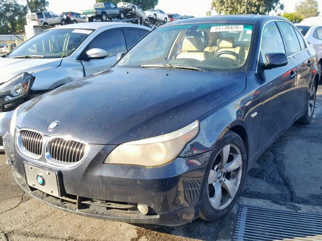 WBANE53536CK87169 - 2006 BMW 525 I BLACK photo 2