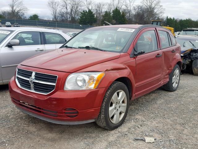 1B3HB48B57D115756 - 2007 DODGE CALIBER SX RED photo 2