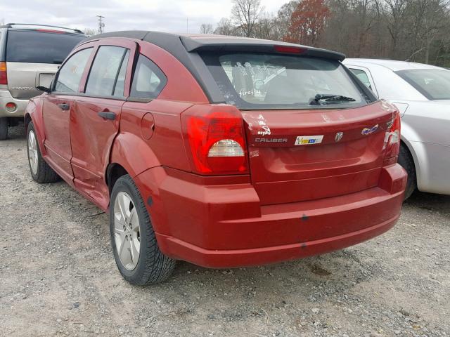 1B3HB48B57D115756 - 2007 DODGE CALIBER SX RED photo 3