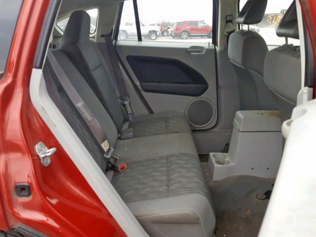 1B3HB48B57D115756 - 2007 DODGE CALIBER SX RED photo 6