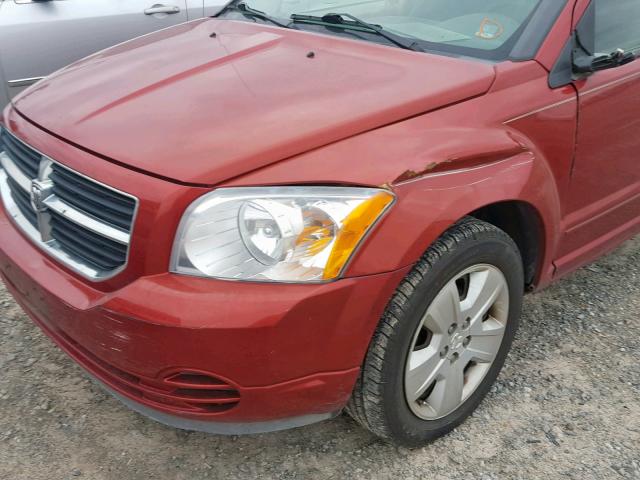 1B3HB48B57D115756 - 2007 DODGE CALIBER SX RED photo 9